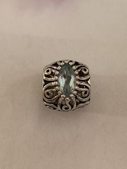 925 Sterling silver March Birthstone Charm