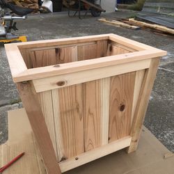 Beautiful Angled Cedar Planter Box 