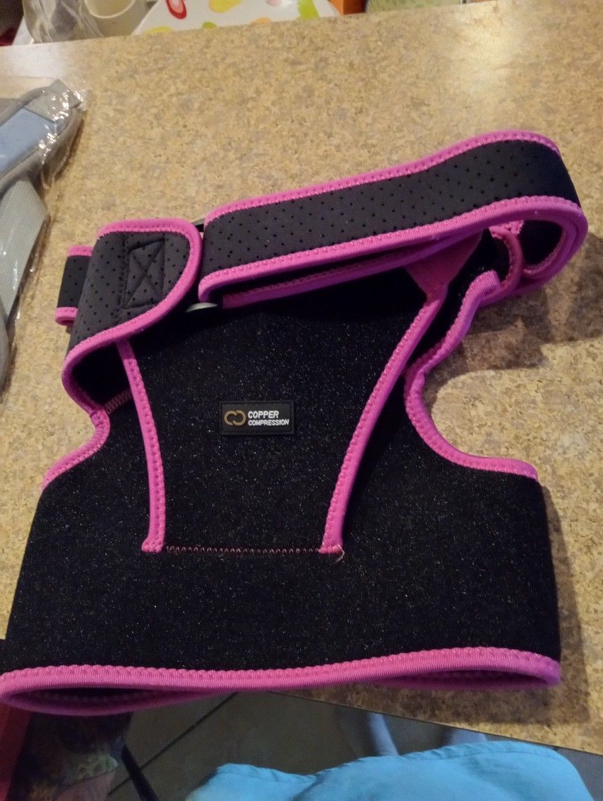 Pink & Black Dog Compression Harness Large.
