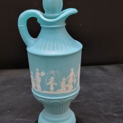 Vintage 1979 Avon Blue Wedgewood Jasperware Style Cologne Decanter - Collectible Fragrance Bottle