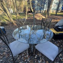 Glass Round Dining Set