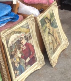 Antique framed art