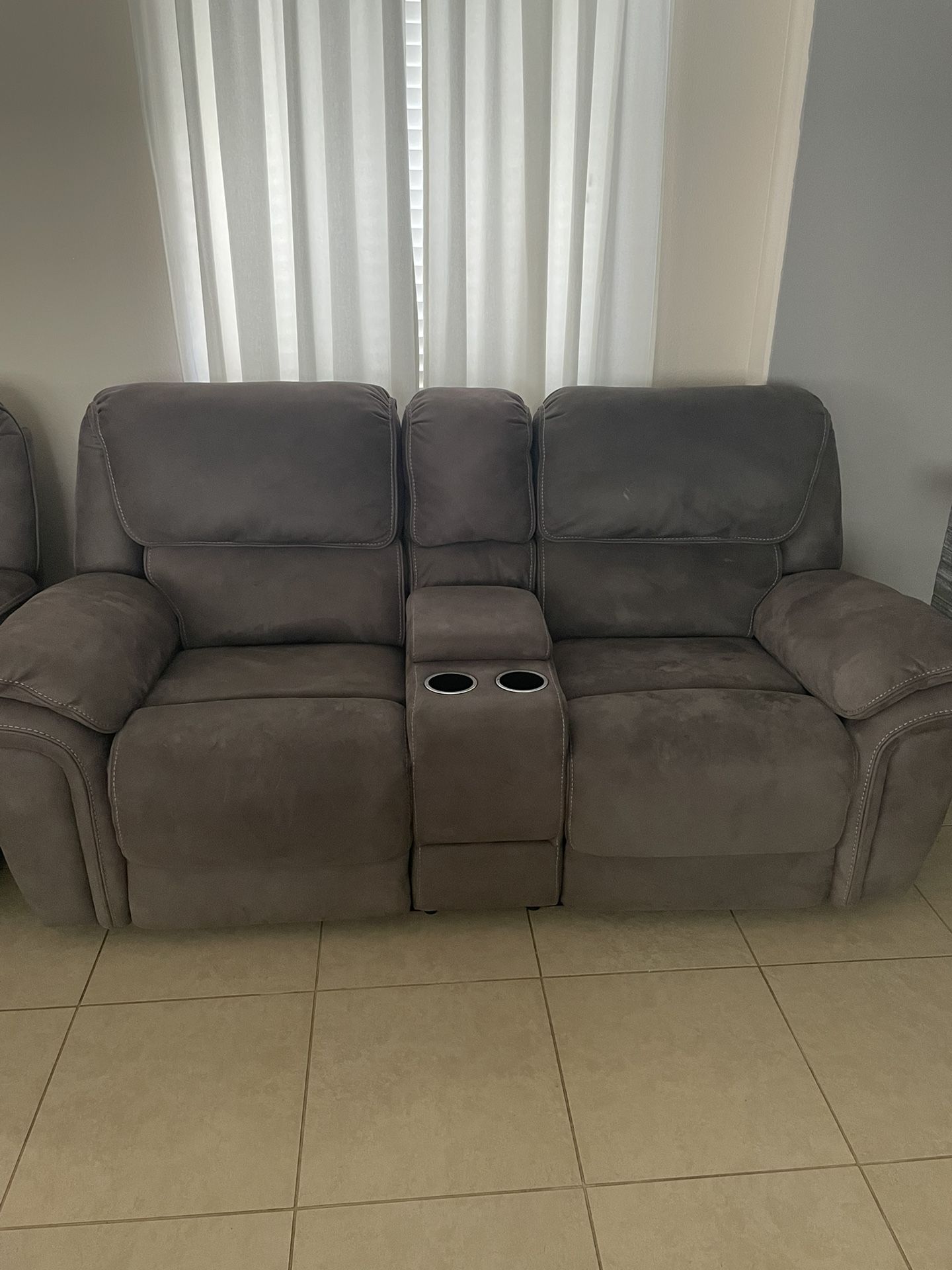 Love Seat Recliner and Single chair Recliner