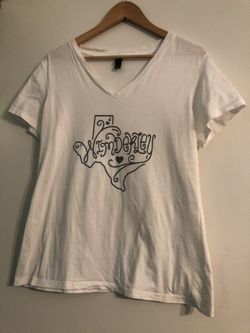 Women’s Wimberley (TX) T-Shirt, Size L, White