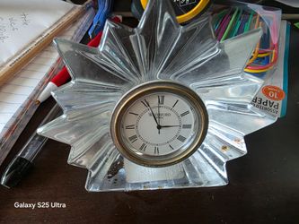 Waterford Crystal Starburst Desk Clock
