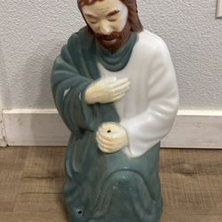 Vintage Nativity Shepherd Empire Blow Mold