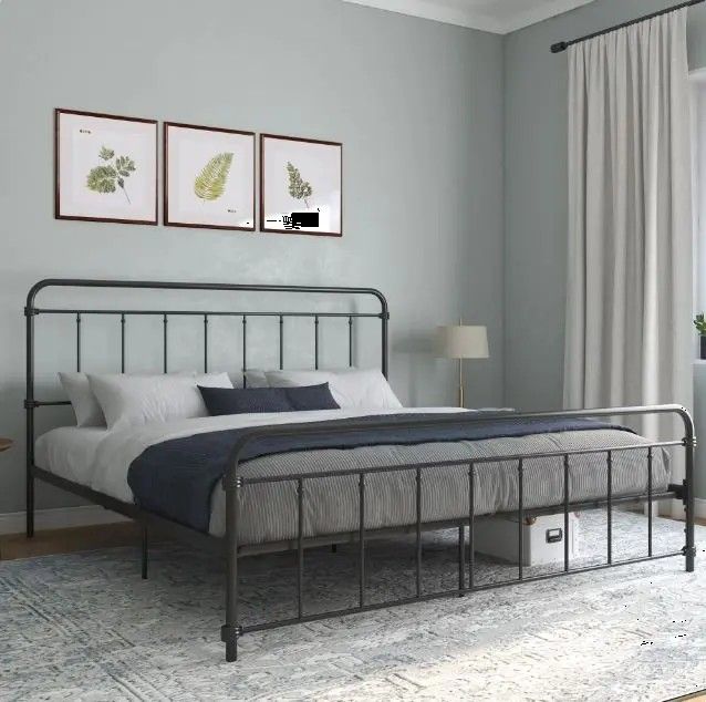 King Metal Bed Frame 