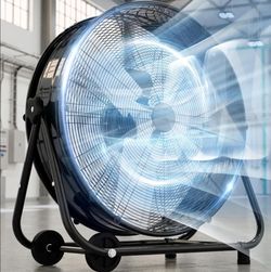 40 Inch Industrial Drum Fan,24800 CFM High Velocity Floor Fan With 360°Adjustable Tilt,Heavy Duty Metal Fan with 1200 Sq.ft,3 Speed,Electric Fan For C