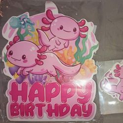 Axolotl Birthday Party Decorations/ party favors