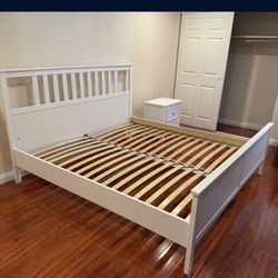 IKEA HEMNES King Size Bed Frame White Excellent Condition Like New