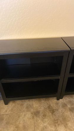 Twin black Bookshelves