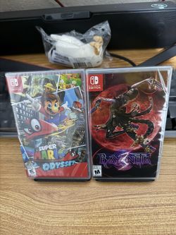 NEW SEALED Super Mario Odyssey + Bayonetta 3 For Nintendo Switch