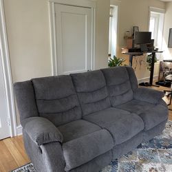 Gray Recliner Sofa