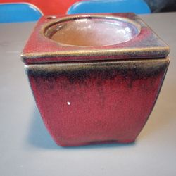Red Glazed Terra Cotta Self Watering 5" Planter Pot