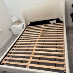 Queen bed frame with mattress