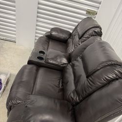 Brown Leather Couch