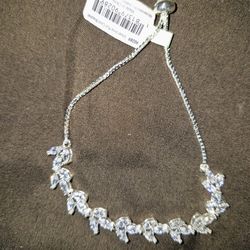 Beautiful Silver Pull Cord Bracelet