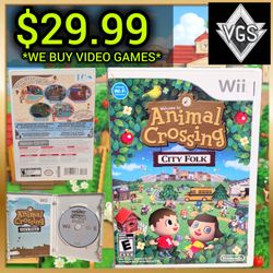 Animal Crossing City Folk Wii CIB Complete w/ Manual Nintendo 2008