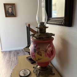 Antique oil lamp.