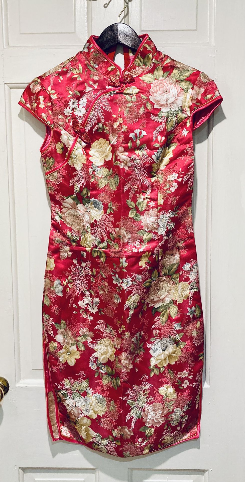 NEW Floral Pinkish Red Cheongsam Dress / Qipao