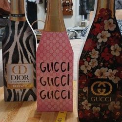 Wooden Gucci & Dior Perfume Champayne Bottle Table Top / Vanity Decor 
