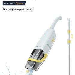 Lydsto Handheld Pool Vacuum Telescopic Pole, 60 Run Time Updated 2024 Version  NEW
