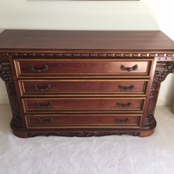 Gorgeous Antique Wooden Dresser Made In Italy