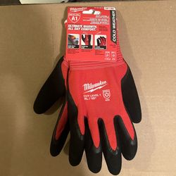 Milwaukee 48-22-8913 XL Insulated Latex Dipped Work Gloves Cut Level 1 Grip 2 FOR $15