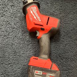 Milwaukee m18 fuel hackzall with 5.0 battery