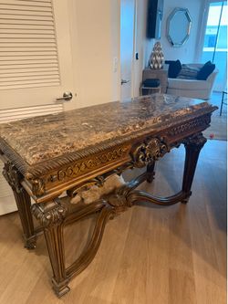 console with marble top