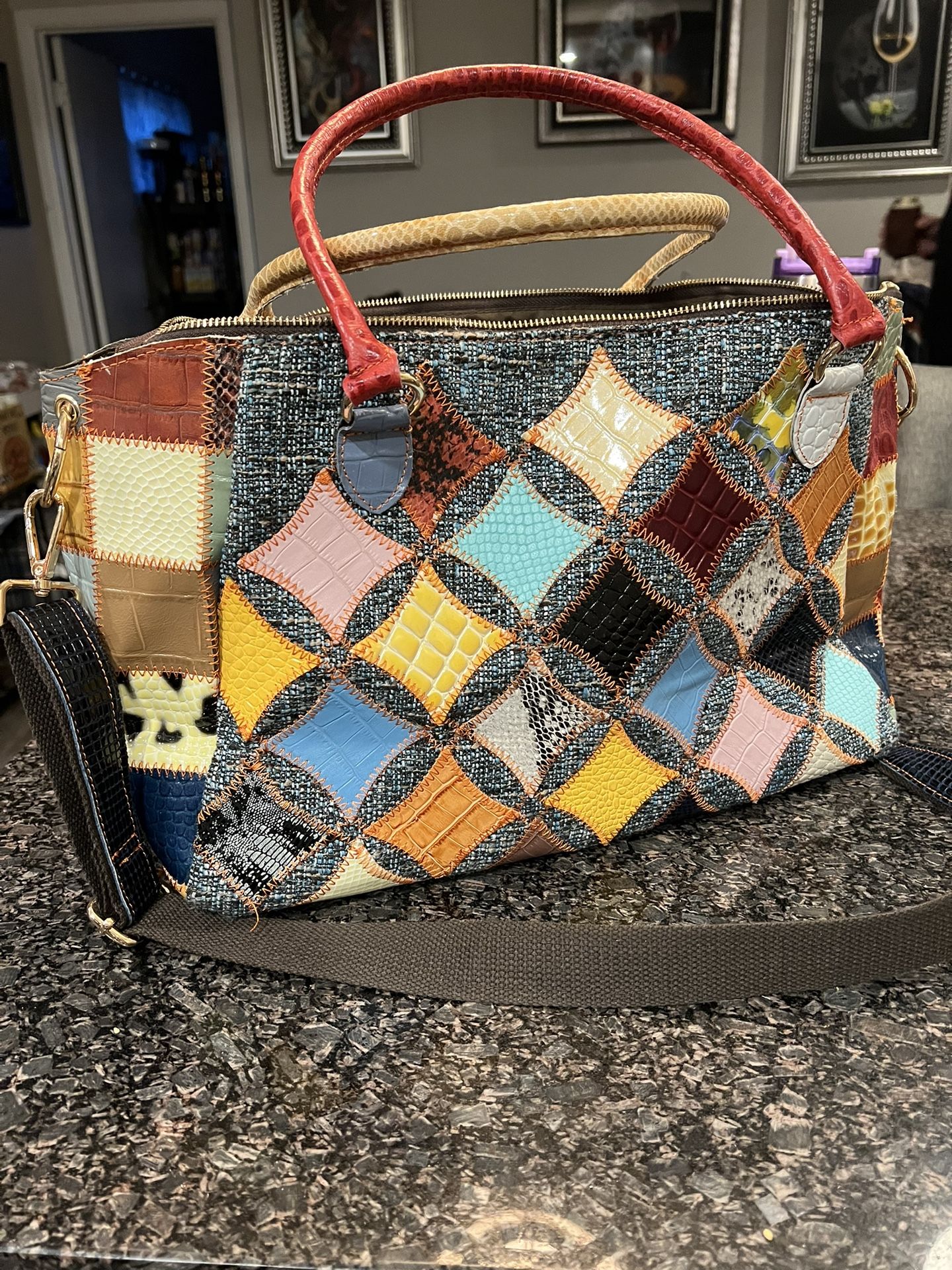 Large Unique Leather Bag