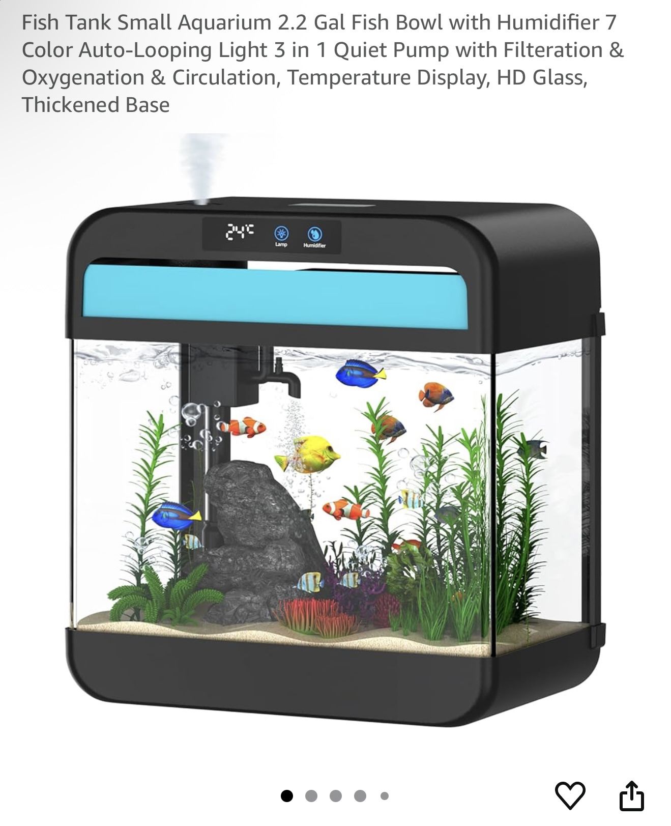 Fish Tank With Diffuser. Like New