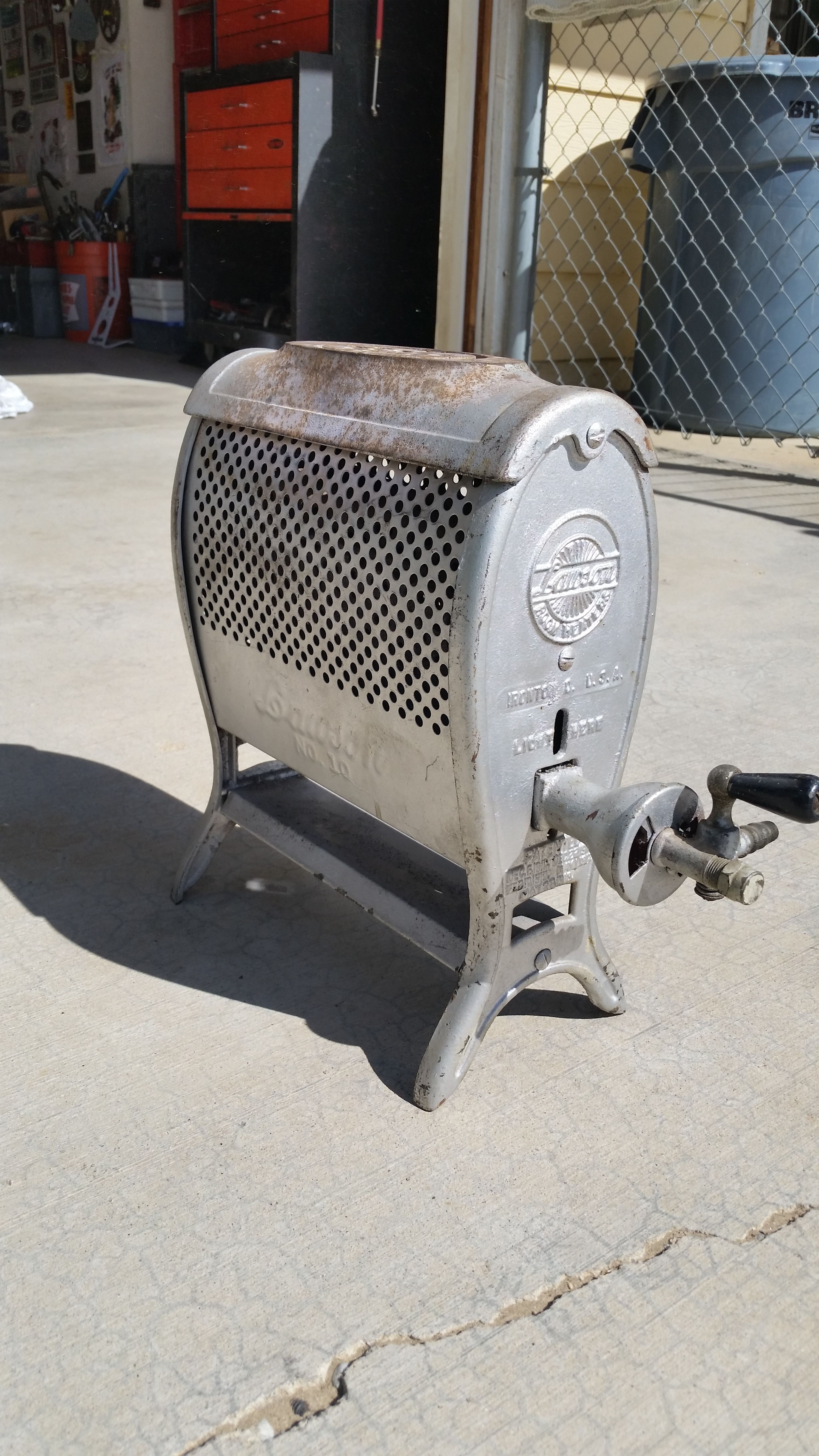 Antique 1900's Lawson Gas Floor Heater. No.10.