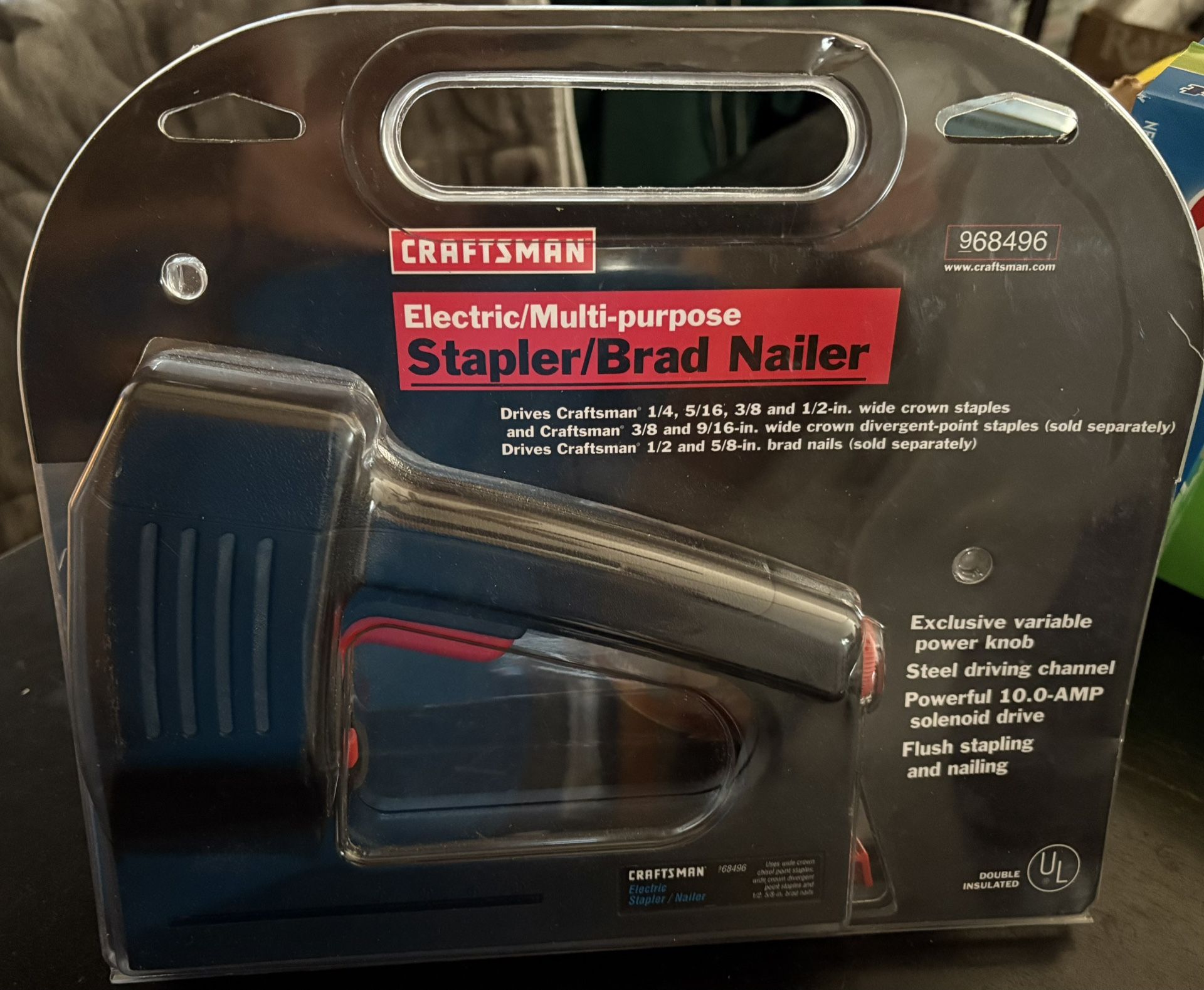 E310 Craftsman 9-68496 Electric Stapler Brad Nailer w/ Adjustable Power Works