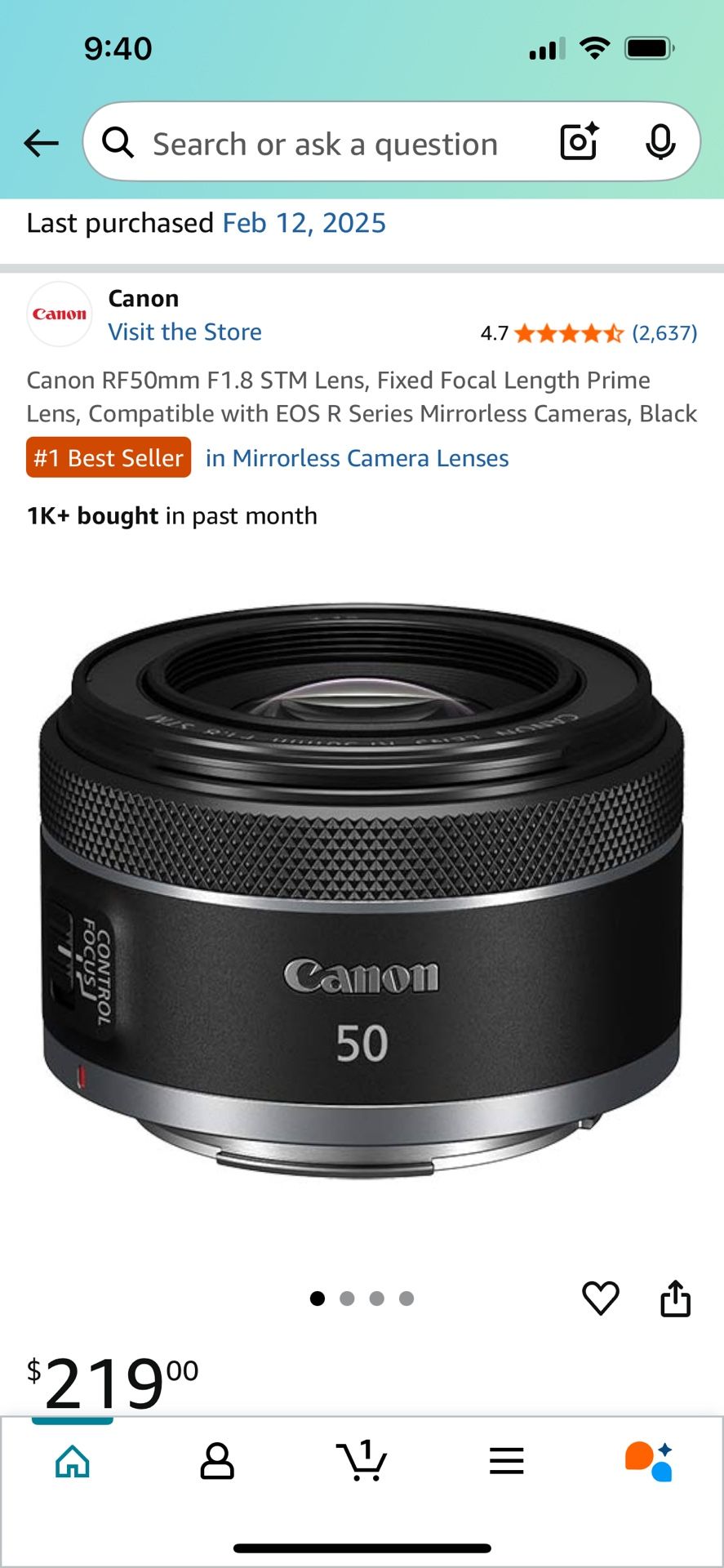Canon Rf 50mm 1.8