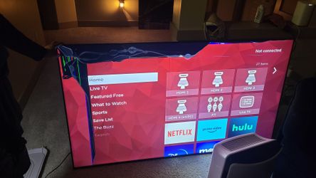 ‘70 Inch Roku Tv. WORKS FINE BUT CRACK AT THE TOP