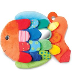 NEW! Melissa & Doug Flip Fish Soft Baby Toy, Sensory Toy with Taggies 