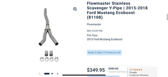 Mustang Ecoboost Y Pipe