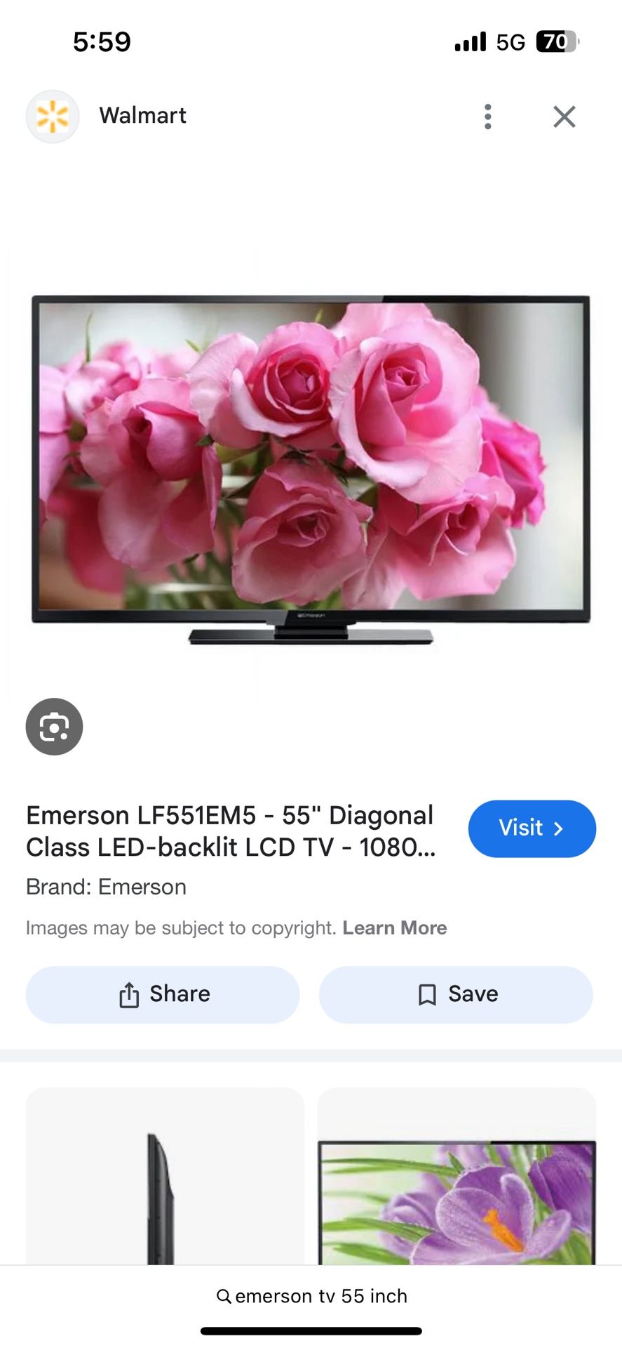 Emerson 55in LED FLATSCREEN