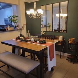 Dining Table Set With Bench