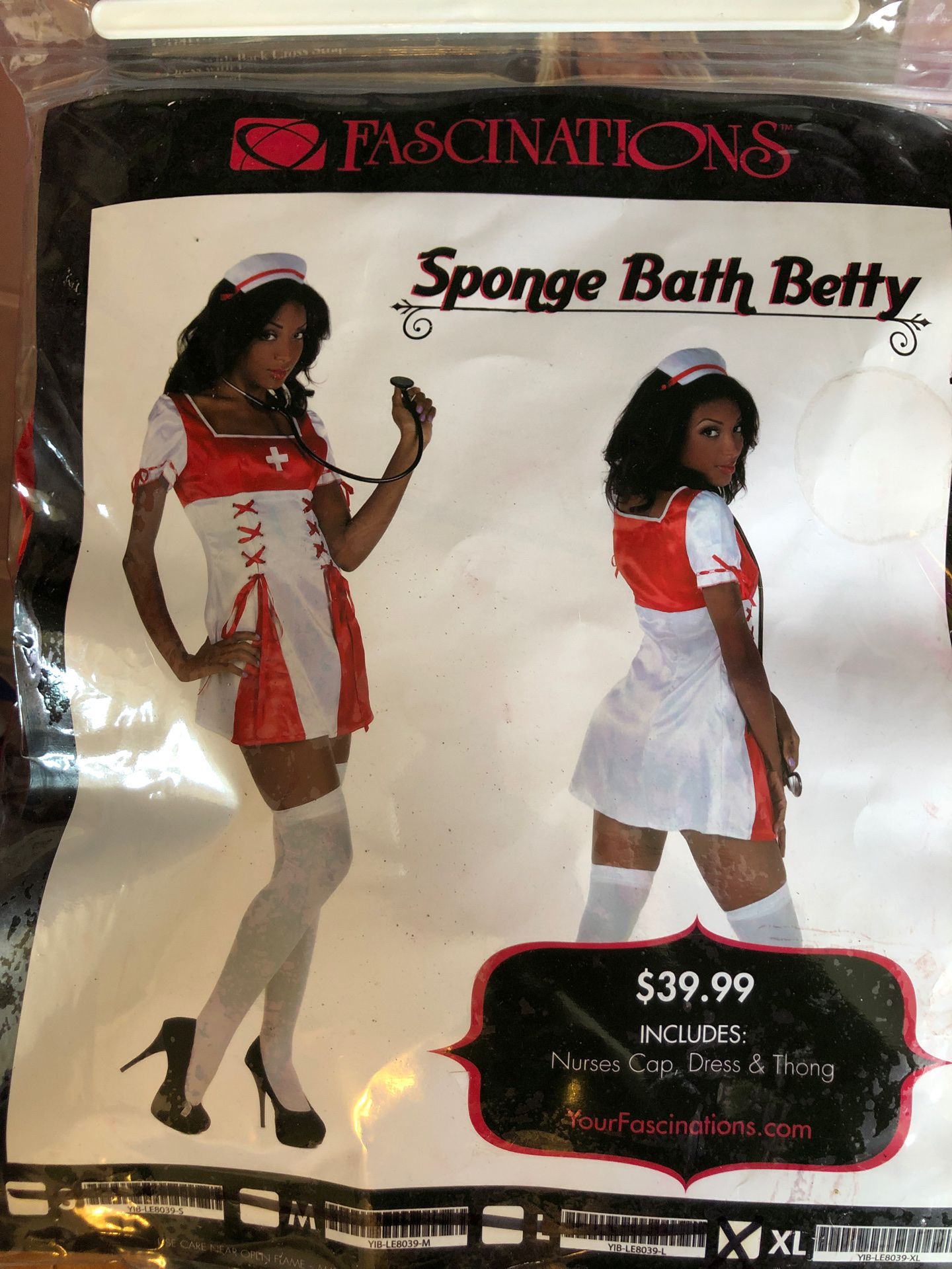Sponge bath Betty costume size XL