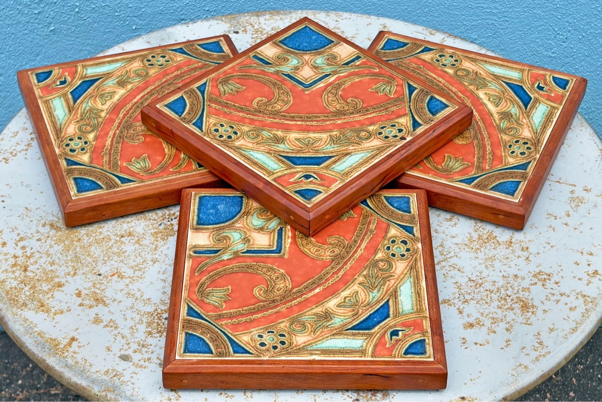 Set of 4 framed vintage Italian tiles/trivets for Sale in Inglewood, CA ...