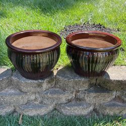 Flower Pots 10 X 14“ for both no cracks or chips