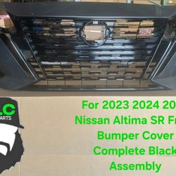 For 2023 2024 2025 Nissan Altima SR Front Bumper Cover Complete Black Assembly