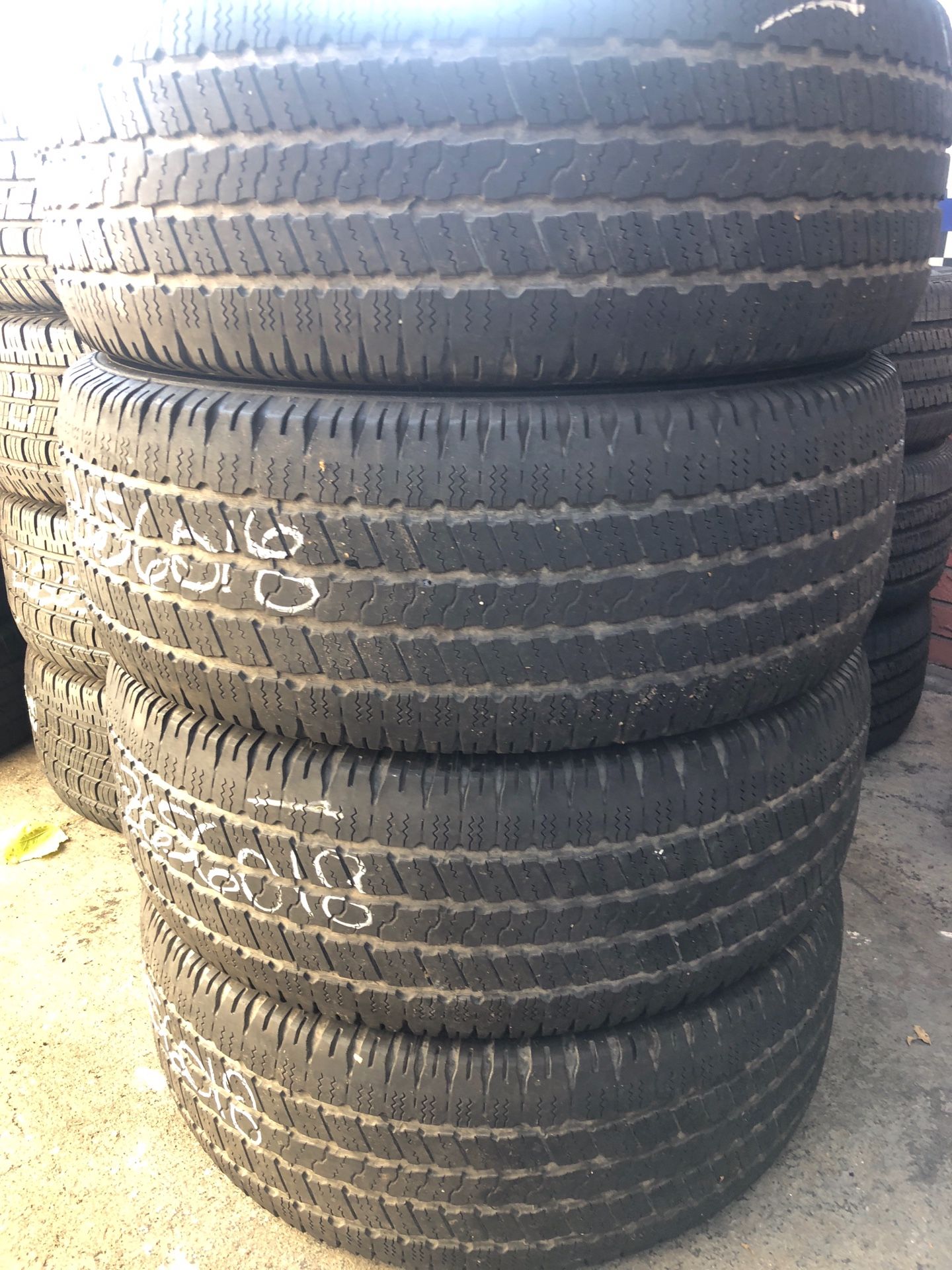 Used set of tires 265/60/18 good year wrangler sr-a great condition $225 for 4 tires . Installation balance and alignment available