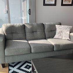 Grey Couch And Love Seat