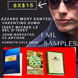 6 Original 6 Parfum Samples 5ML.