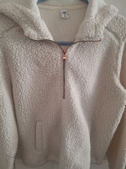 Quarter-Zip Sherpa Sweater Pullover XS