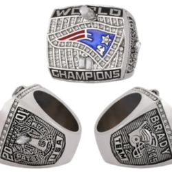 New England Patriots Championship Ring 2001 Tom Brady Super Bowl