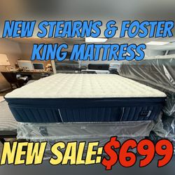 NEW STEARNS & FOSTER KING MATTRESS 